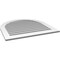Ekena Millwork Round Top Surface Mount PVC Gable Vent: Functional, w/ 3-1/2"W x 1"P Standard Frame, 36"W x 36"H GVPRT36X3601SF - alternate 5